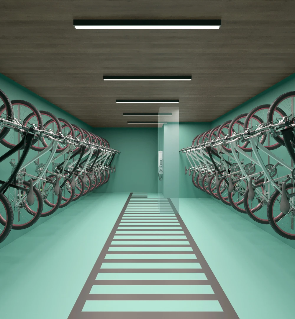 Bicicletário do Le Sommet